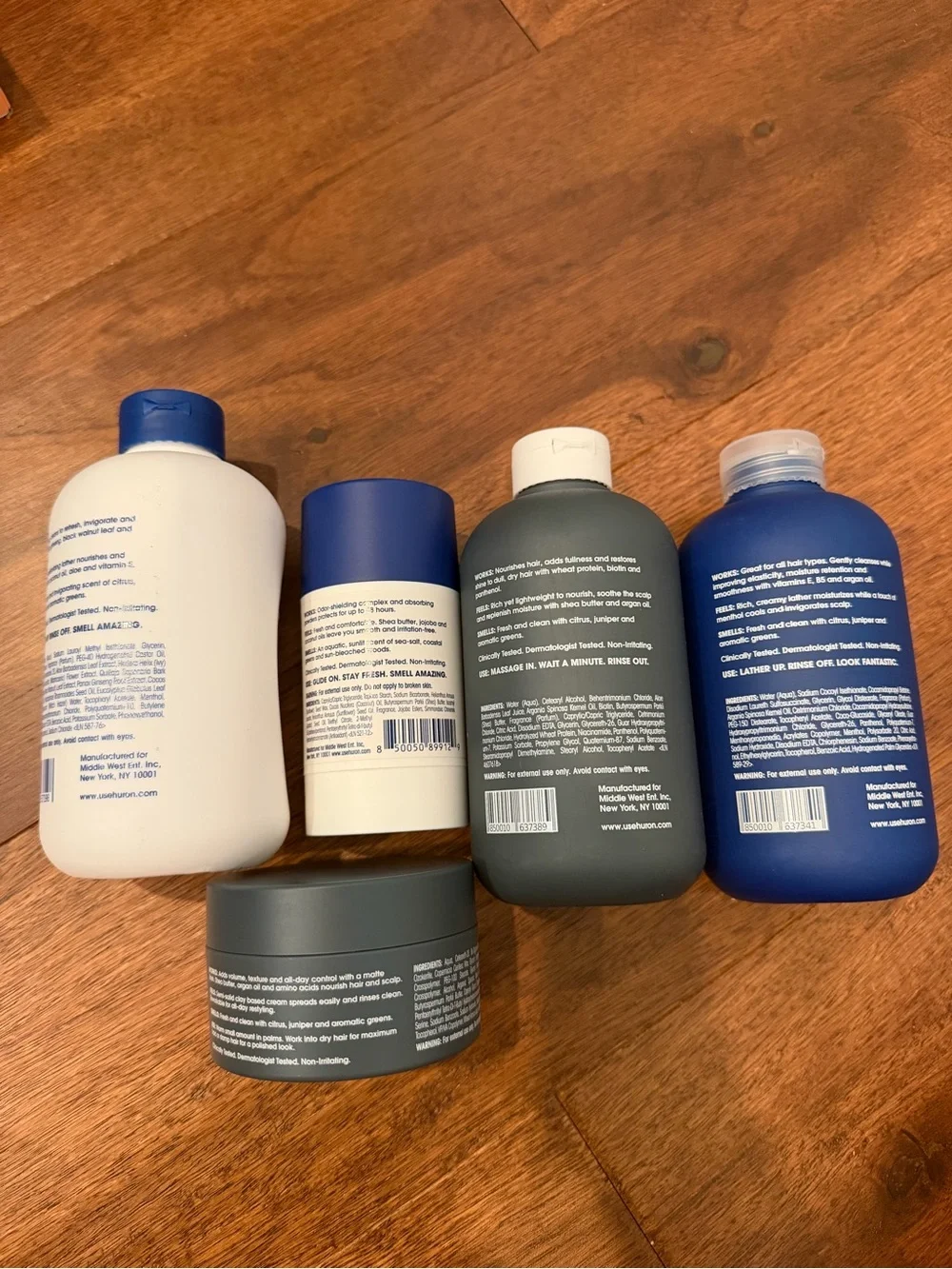 Huron Men's Shampoo, Conditioner & Grooming Set - Blue/Gray